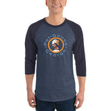 Pet Goose George Logo – Unisex 3/4 sleeve raglan shirt