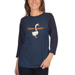 Goofy Duck – 3/4 sleeve unisex raglan shirt